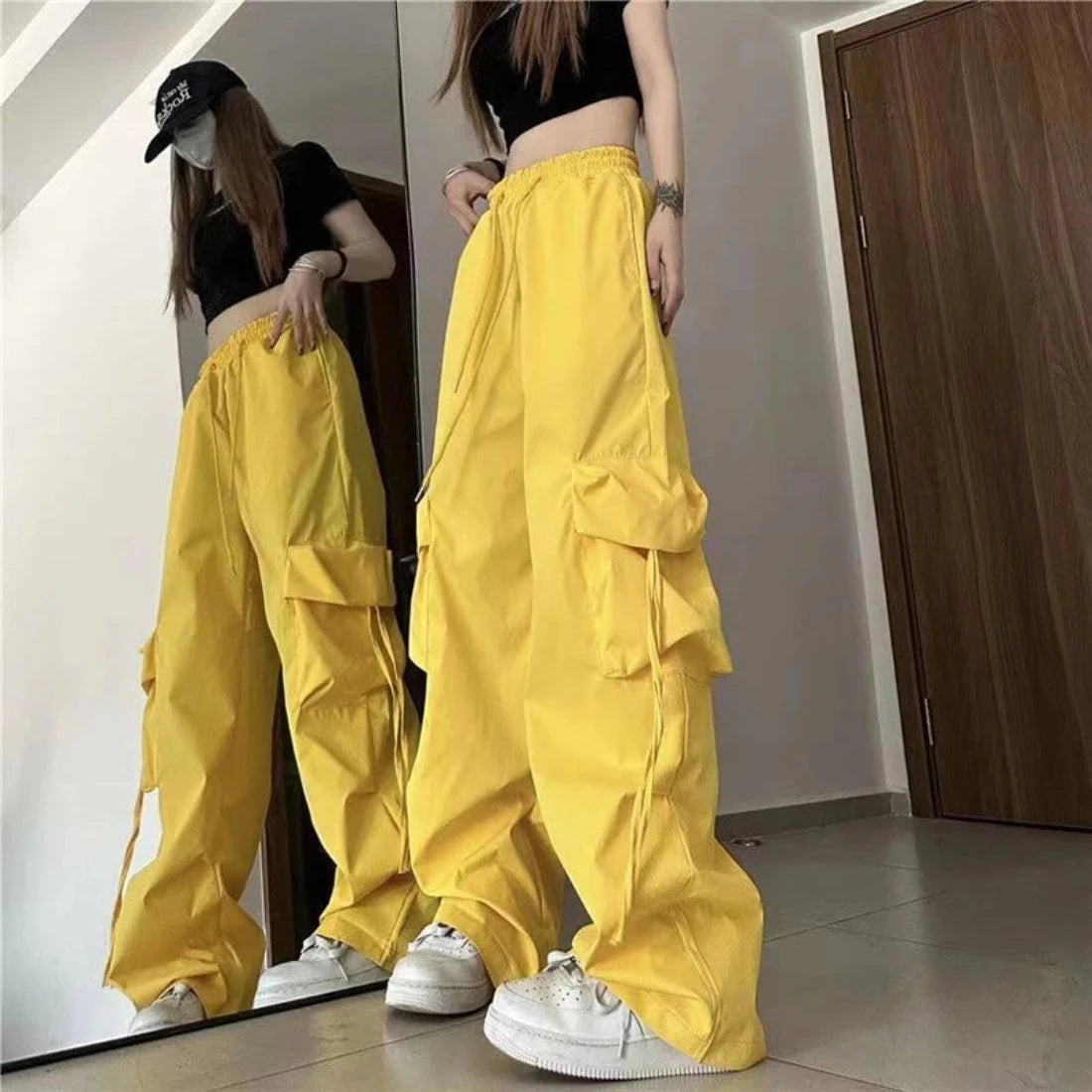 Y2K Cargo Pants High Waist