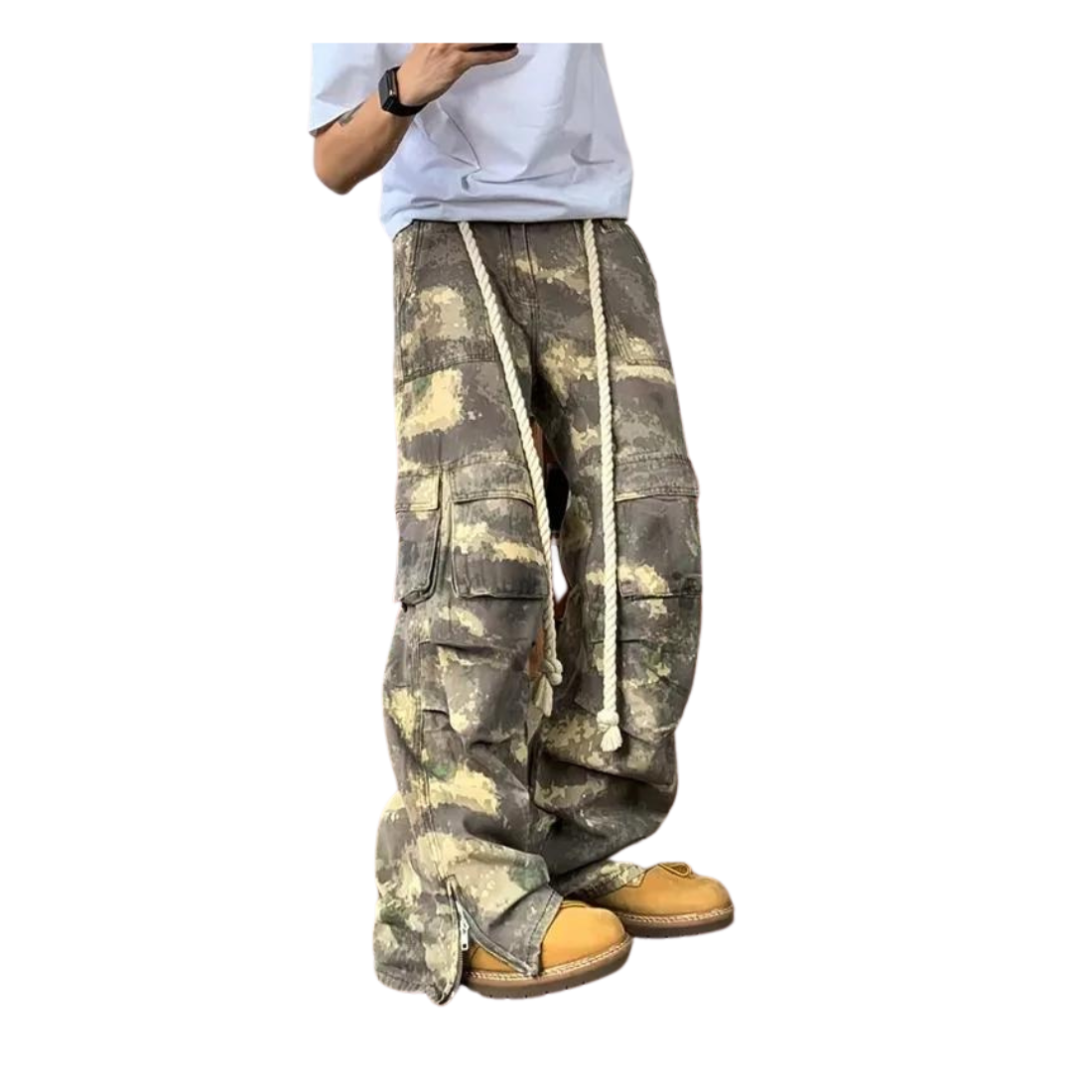 Safari Style Cargo Pants Oversize