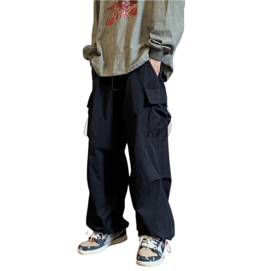 Multi Pocket Loose Baggy