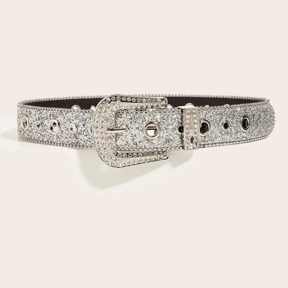 Rhinestone Belts Leather