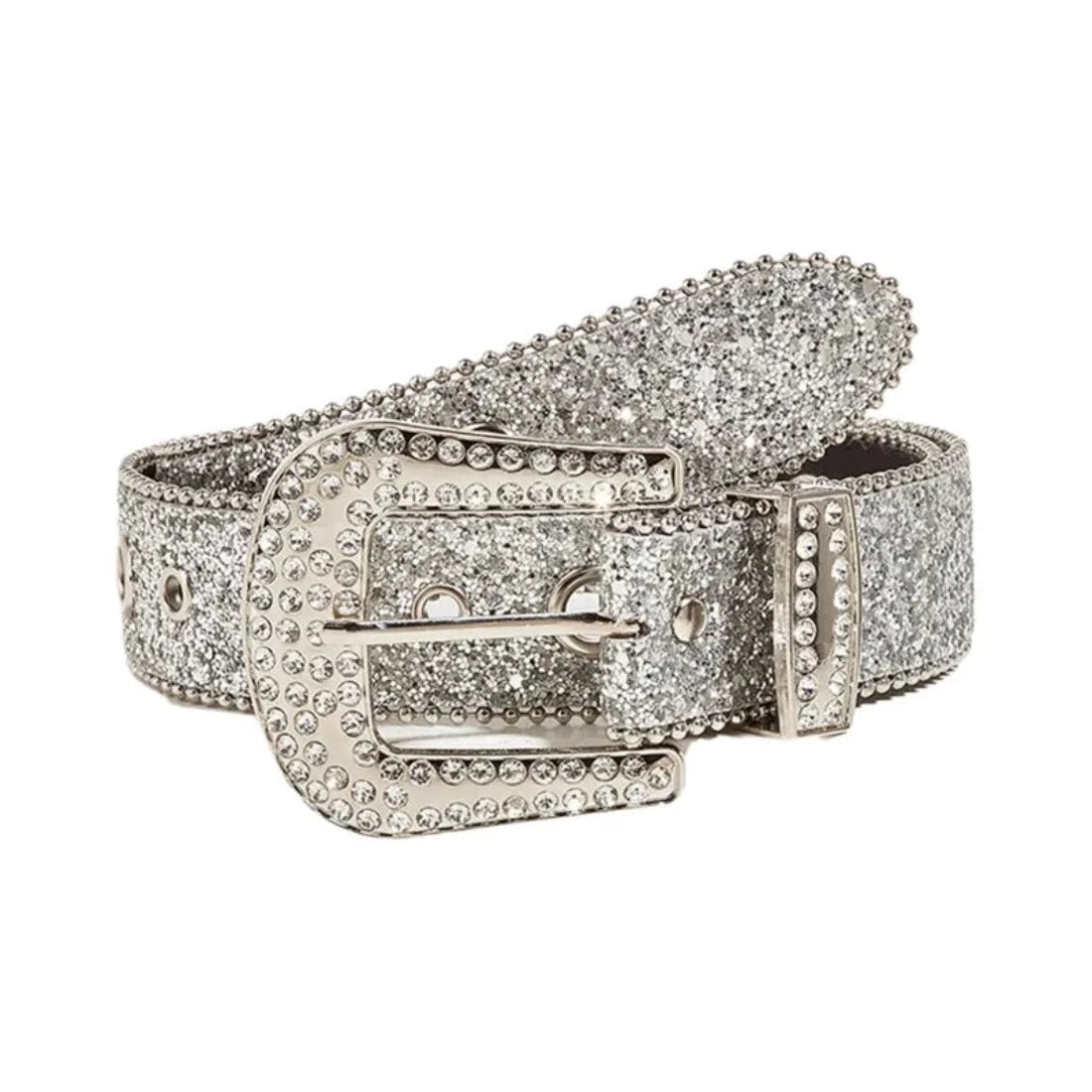 Rhinestone Belts Leather