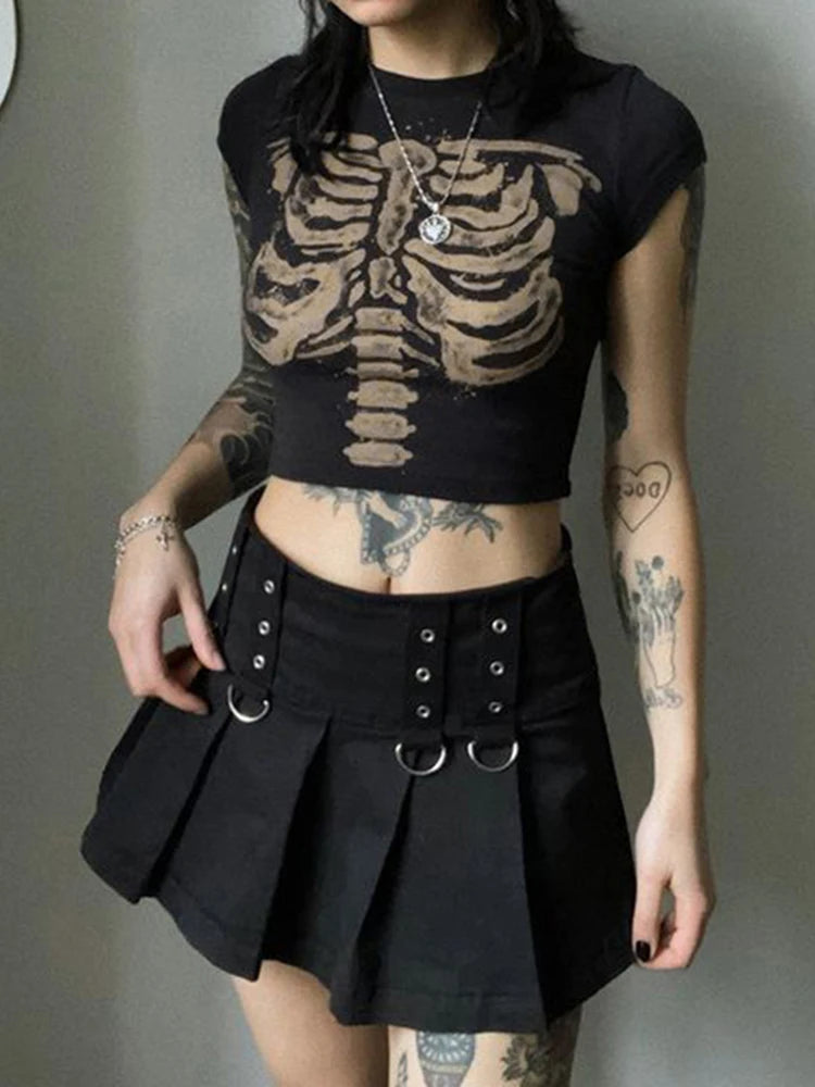 Gothic Skull Bone T-Shirt