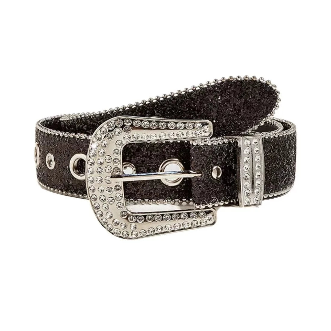 Rhinestone Belts Leather