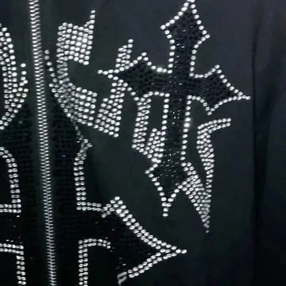 Y2K Rhinestones Gothic Hoodie