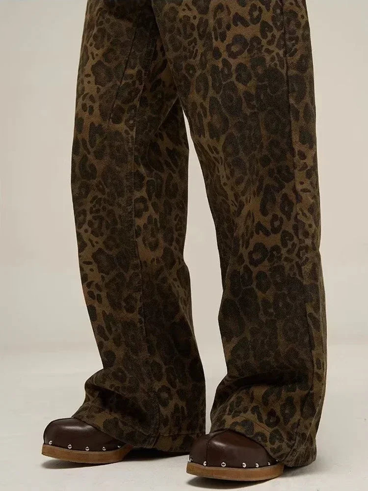 Leopard Jeans Women Y2K